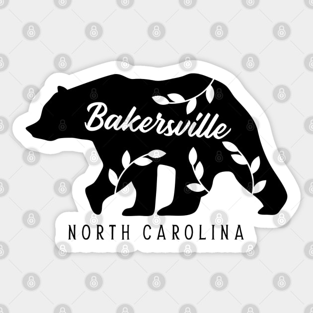 Bakersville North Carolina Tourist Souvenir Sticker by carolinafound